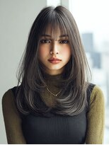 ダル 渋谷/表参道(DAL.)&nbsp;レイヤーカット/ダークグレージュ/ハッシュカット/前髪