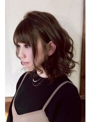 可愛いキュン髪ロブヘアー