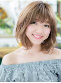 ★クリアカラー♪くせ毛風無造作カール大人ボブ20代30代40代★7!