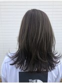 セミディ×レイヤー×ミントグレー