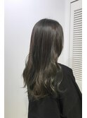 【大人かわいい】ロング オリーブグレージュ20代30代