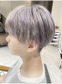 シルバーカラーマッシュウルフスリークショート　ブリーチカラー