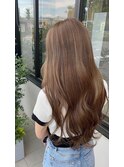 ミルクティーベージュダブルカラーエクステ