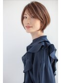 ナチュラルレイヤーショートボブ
