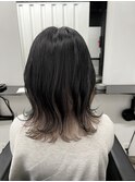 ★デザインカラー/レイヤーカット/ウェットヘアオリーブベージュ