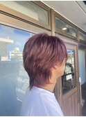 ショートウルフ/ピンクアッシュ