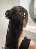 ハーフアップ×カチモリヘア
