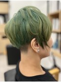 ショート/グリーンカラー