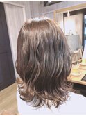 黒髪/ボブルフ/ネビージュ/小顔/ワンレン/