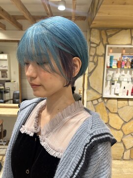 エイト新宿店(EIGHT shinjuku) ライトブルー×バイオレットインナー