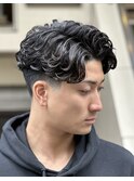 ローフェードウェーブパーマ　上野パーマの上手いお店