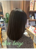 オリーブベージュ/透明感カラー/オリーブアッシュ/20代30代