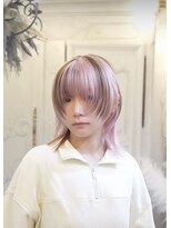 アルモワール(Armoire)&nbsp;ホワイトピンク/ウルフ/ブラウン/デザインカラー/ケアブリーチ