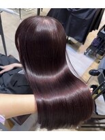 コート 表参道(Cote)&nbsp;バーガンディー　暖色カラー艶髪美髪髪質改善ミディアムレイヤー