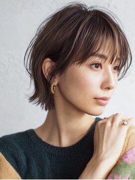 ハーツ(Heart's) ミセスショート×白髪ぼかしカラー３０代４０代５０代６０代