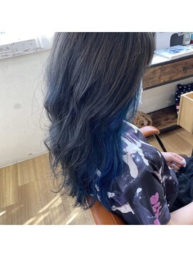 ロビー(LOBBY) 『LOBBY』 ロングレイヤー＊インナーカラーblue