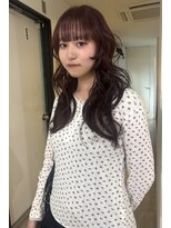 ニコフクオカヘアーメイク(NIKO Fukuoka Hair Make)&nbsp;ブリーチなしダブルカラー/透明感カラー/ワインレッド/暖色
