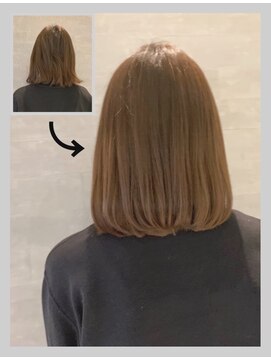 オーバーレイ(Overlay) 自然に仕上がる縮毛矯正【施術例】〔自由が丘〕〔縮毛矯正〕