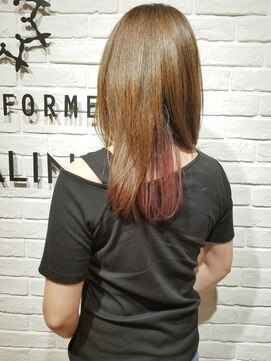 ヘア スパ ビューティー エールフォルム(HAIR SPA BEAUTY YELLFORME) インナーカラー ピンク