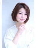 大人可愛いひし形くびれミディボブ