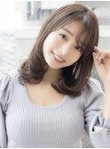 20代30代40代大人可愛い くすみカラー 抜け感 透け感 ツヤ髪１