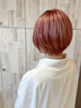 プログレス フレスポ富沢店(PROGRESS) 『short×pail pink』似合わせカット×デザインカラー