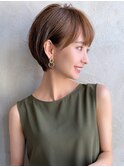 大人かわいいショートスタイル#アッシュベージュ#吉祥寺