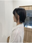 20代30代切りっぱなしボブインナーカラーグレーベージュ