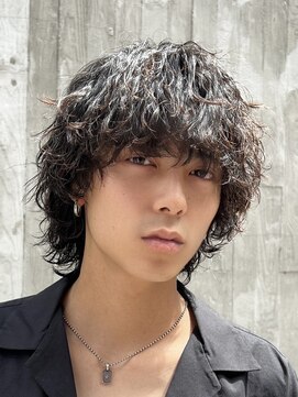 フィフス トウキョウ (fifth TOKYO) メンズマッシュウルフカット波巻きツイストスパイラルパーマ