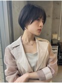 前髪パーマアッシュカラーレイヤーロンググレーベージュ[大宮]