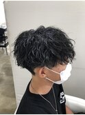 ツイスパマッシュ(刈り上げツーブロック黒髪パーマ)