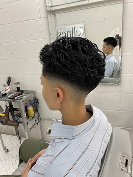 ウェルネス(Wellness) スキンフェード オールバックパーマ