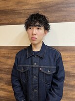 ガビーヘアルーブ(gabi hair LOOB) 波巻きスパイラルパーマツーブロックツイストパーマメンズヘア