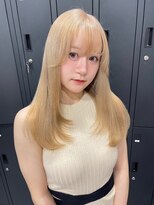 ベレーザ 渋谷(BELEZA)&nbsp;8109髪質改善内巻きシャギーレイヤーロング韓国ハイトーンカラー