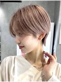 30代40代大人女性/前髪ありショートボブ/ショートヘア/髪質改善