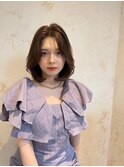 ＊ダークブラウンウェーブミディアム＊美髪【Zina京都河原町】