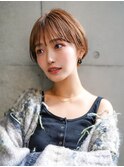 【GEEKS渋谷】耳かけショートボブ/シースルーバング/秋冬カラー