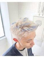 ミュー(Mu) ホワイトカラー　ペールブルー　デザインカラー