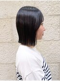 切りっぱなしボブ　顔まわりカット　京都美容室　進詩織
