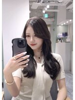 ラベスト キョウト(LOVEST)&nbsp;髪質改善オリーブグレージュ×レイヤーカット×前髪なし