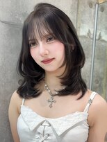 ロンドメリア 天神大名店(Lond Melia)&nbsp;小顔に見せるミディアムヘア/韓国ヘア/暗めカラー