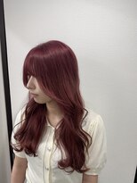 ヘアースマイルクー(HAIR SMILE COEUR)&nbsp;【COEUR/YUI】カシスピンクバック巻き髪ロング