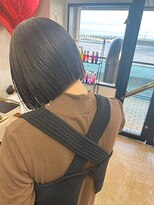 フィルム(FiLMs) ショートボブ/ストレート/艶髪ダークグレージュ