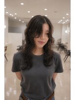 モト 船橋(moto)&nbsp;ダークトーン×シースルーバング韓国風ウェーブロング