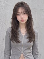 ユーフォリア 新宿通り(Euphoria)&nbsp;グレージュロングレイヤーくびれヘアシースルーバング