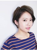 30代40代美髪小顔マニッシュショートボブ前下がり