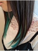 高知 南国市 BiBi glandjete ブルーインナーカラー