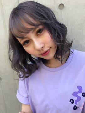 エヴァー(ever) 切りっぱなしボブ☆ラベンダーグレージュ☆