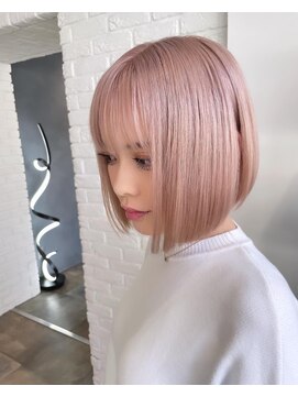 アミ ヘアー ガーデン(ami hair garden) エモピンク×ボブ