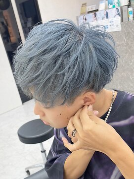 アリープパロット(ALEAP parrot) メンズデザインカラー/ブルーアッシュ【ALEAP parrot/多賀】